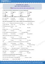 Đề thi học kì 2 Tiếng Anh 6 Friends Plus - Đề số 8